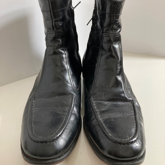 Vintage Florsheim El Camino Black Leather Side Zip Men’s Size 10.5 main image 7